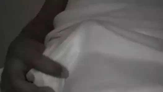 Pump porn video – Och85ck cums in white satin shorts
