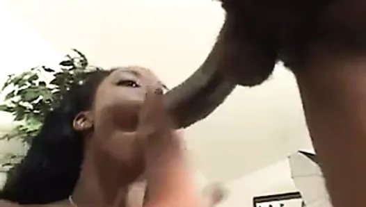Ebony milf seduces young black cock