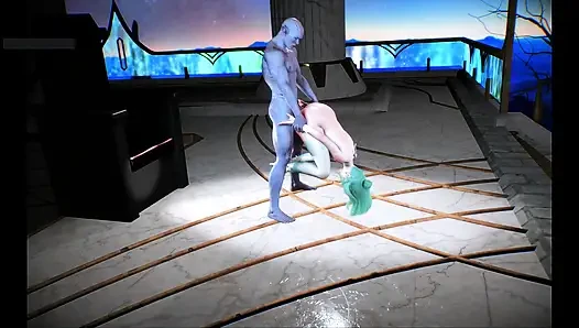 Цифровое свечение богини: пробуждение больших - 3D-анимация, хентай