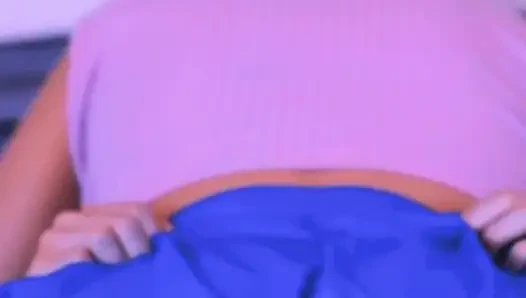 The schoolgirl seduces her stepbrother and jumps on his hard cock