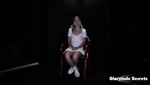 GLORYHOLE SECRETS - Mckenna Lynn Swallows Stranger Loads At Gloryhole
