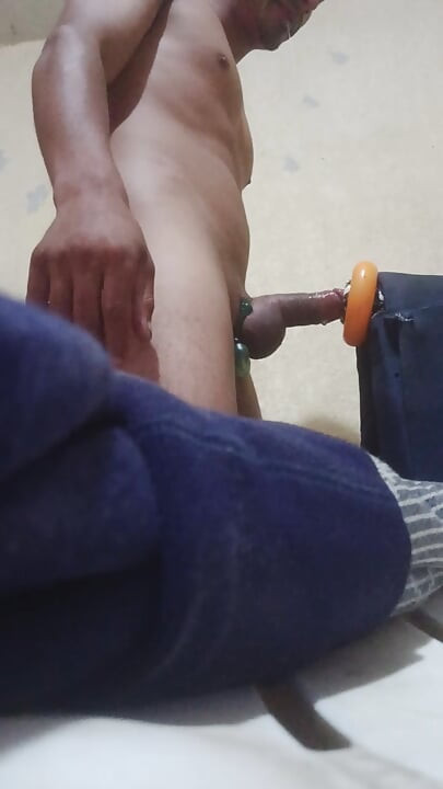 Skinny Guy Masturbating At Home