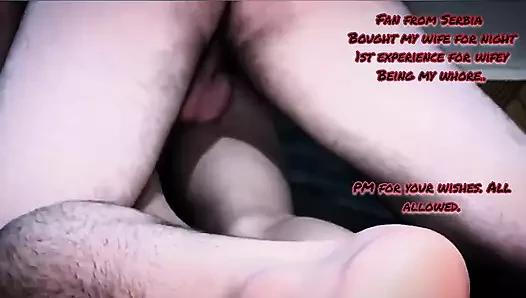 Bosnian porn video – Fan from Serbia paid to destroy my wife's ass and creampied her rough