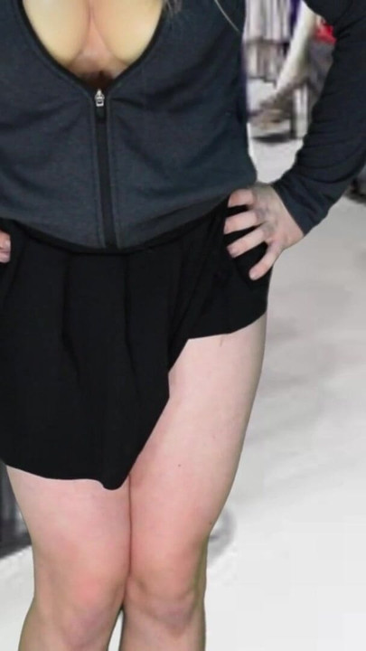 Captivating moment from "Big dick shemale flashing in public mall"