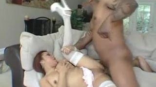 Busty Asian bitch juices all over a BBC