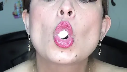 Swallowing Huge Almonds Nonstop!!!