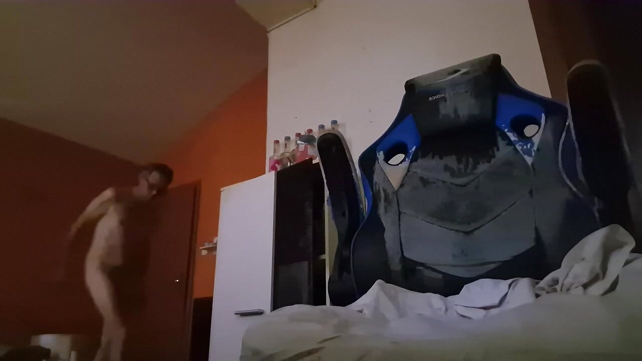 solo porn with toys and drinks