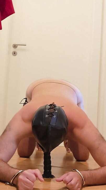 Deepthroat training and anal electro punishment for sex slave