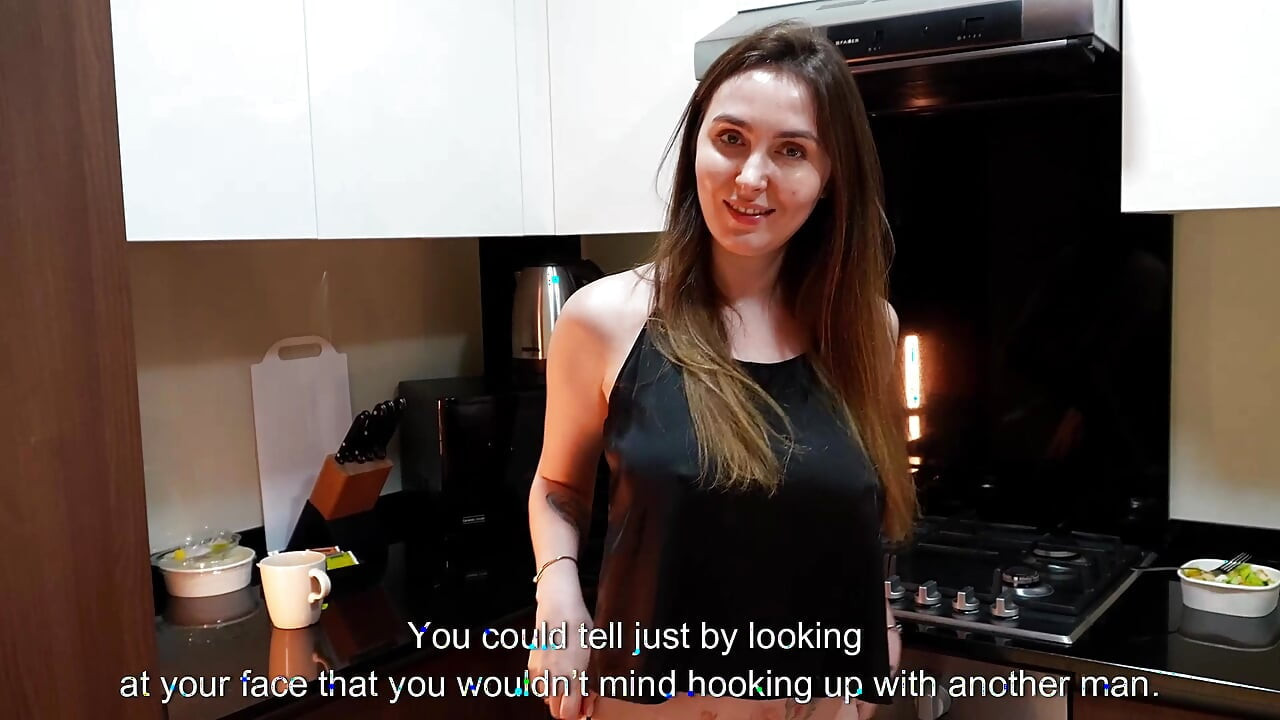 POV: Stepmom Gives Me a Secret Kitchen Blowjob After Staring at My Cock Under the Table