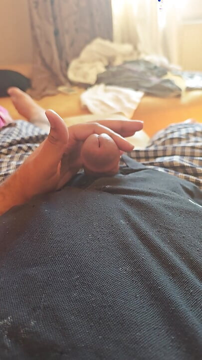 POV solo guy masturbating and torture himself till cum