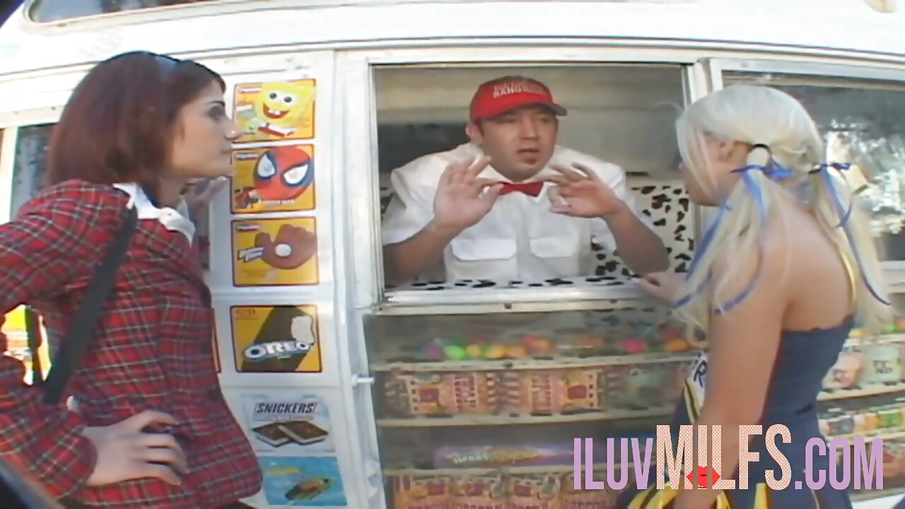 Two small tits teens engaging in a hot threesome