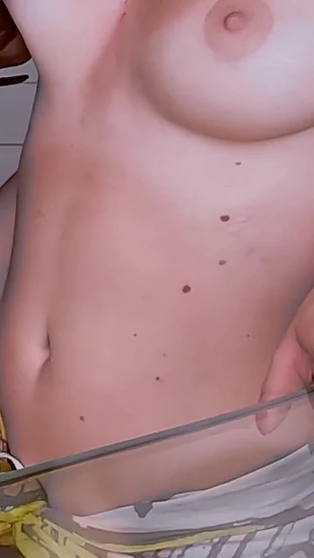 Stunning moment from "Naturist waitress fucked without condom by huge cock, Big cumshot on her big ass"