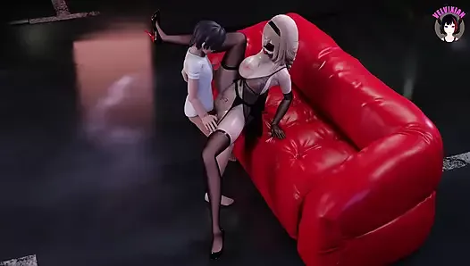 Fiesta lasciva en el sótano (3D Hentai)