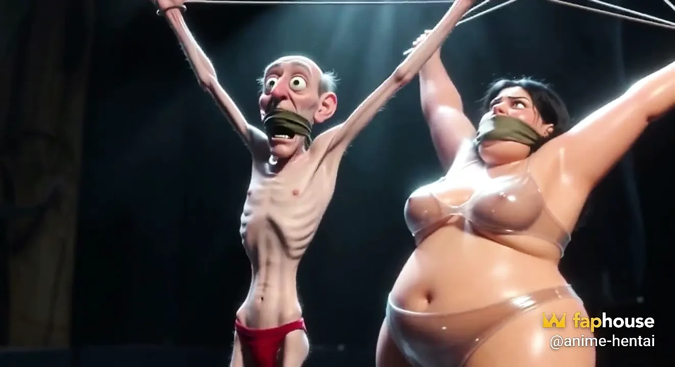 Old Man Tied up - Humiliated by Fat SSBBW with Whip