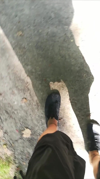 Outdoor Balancing in Pantyhose