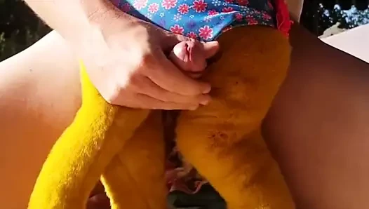 Outside Simba plushie jerk off