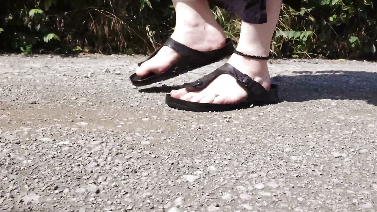 Little Walk with Puddles in Birkenstocks