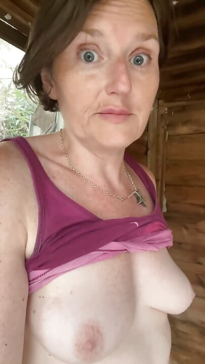 Peeing Outdoors as I Got Caught Short Doing DIY in My Very Overlooked Garden!