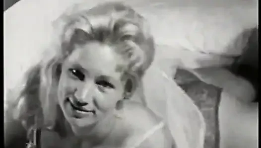 Vintage Busty Beauty Virginia Bell Bends Over Bends Over TV Showing Her Big Tight Breasts for You