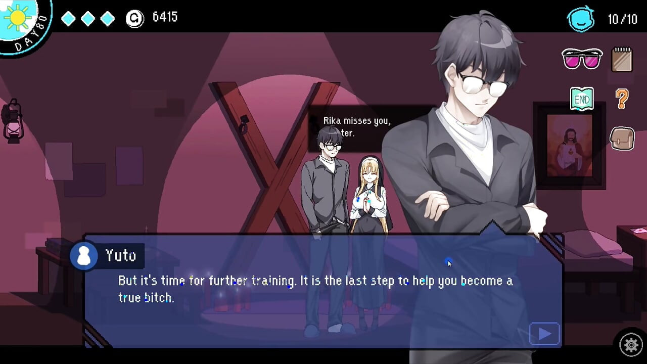 Jeu hentai - Scènes de sexe hentai à l'église 3 (Rika la nonne lubrique des héroïnes) - La censure
