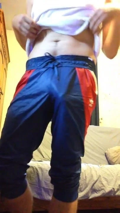 Shiny nylon pants