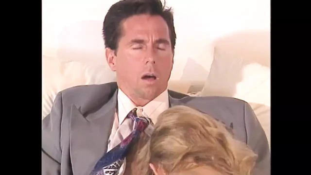 Blonde Horny MILF Seduced First His Boss Before She Sucked a Big Cock