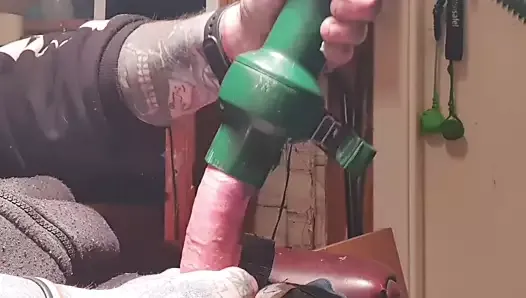 Vacuum cleaner cumshot masturbation
