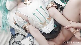 aloceholic13 Genshin Impact Faruzan cosplay con massaggio erotico e orgasmi multipli sesso crudo