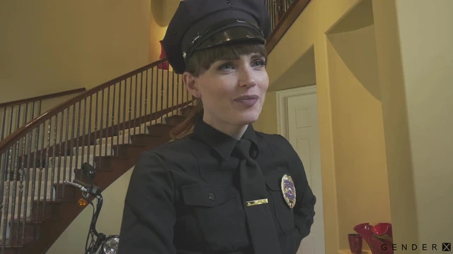 GenderXFilms - Hot Trans Cop Natalie Mars Dickd Down By Scared Hunk