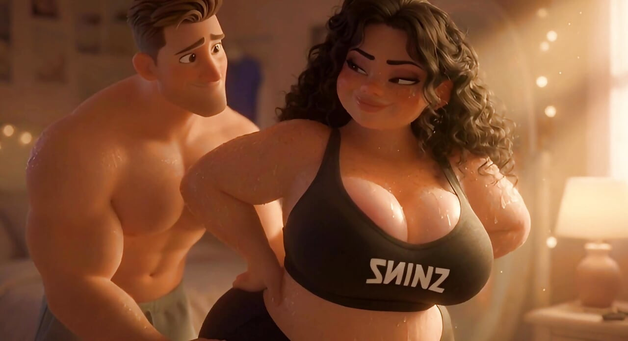 From Chubby & Ignored to Curvy Cock Tease Ep2 First Gym Day & Teasing Begins