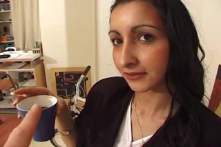 Pretty French babe gets huge facial after painful assfuck