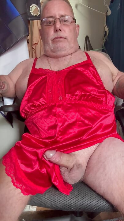 Mark Fletcher wearing new lingerie jerking my cock