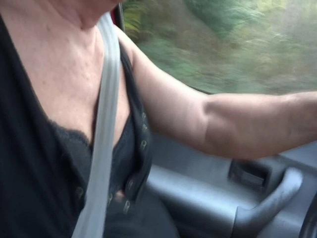 driving in minidress