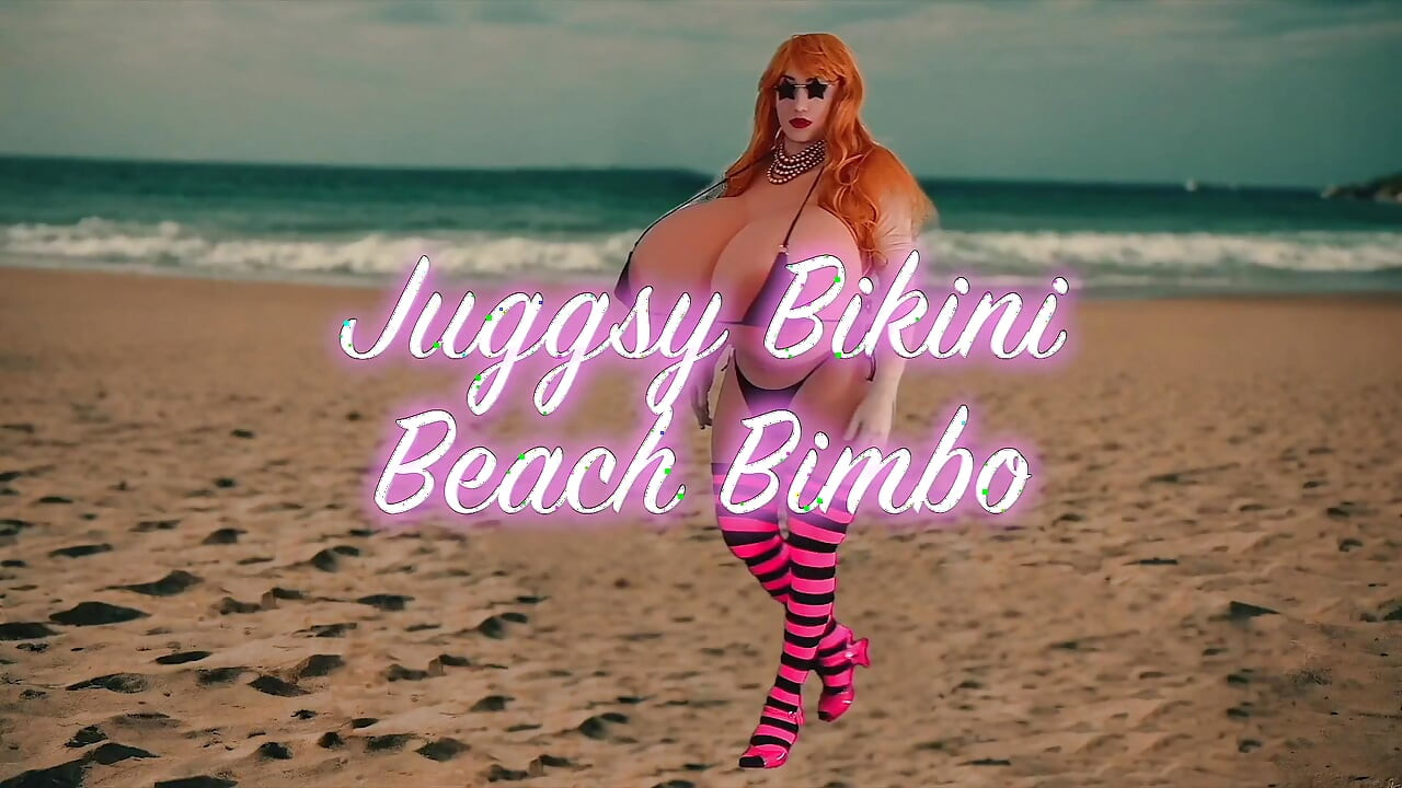 Juggsy Bikini Bimbo na plaži
