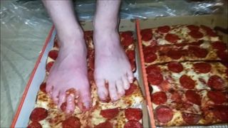 Pizza piede schiacciato