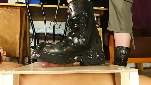 Erotic cock stomping with New Rock boots
