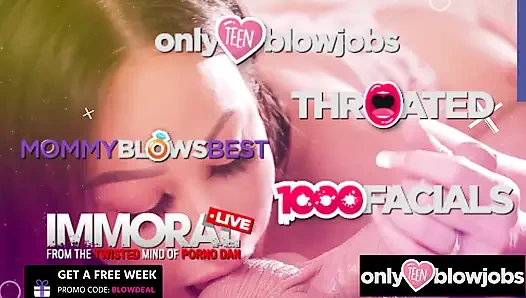 Sadece genç oral seks - tembel üvey kız Khloe Kingsley üvey babasının yarağını emiyor