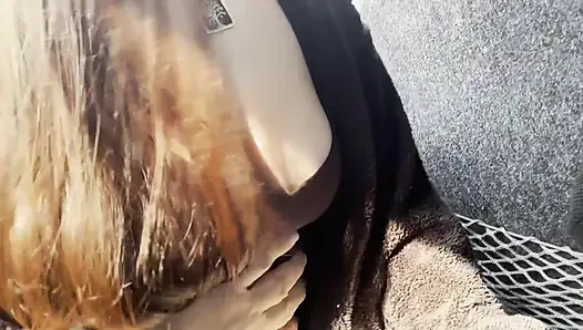 Blowjob in the bus (She got turned on and gave me a blowjob on the bus)