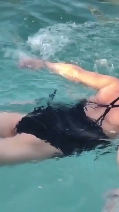 Beautiful stepmom shows off in a bikini on the beach and strips naked in private, great compilation. | Clip 1