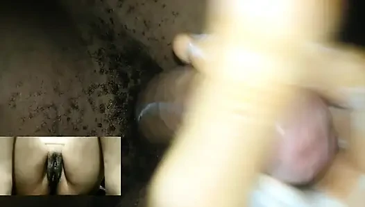 Masturbating