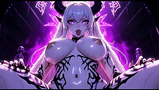 Cyber-Demoness bBW puppe dark palace ride - Riesentitten, dicker arsch melken, squirting 3D CGI 8K