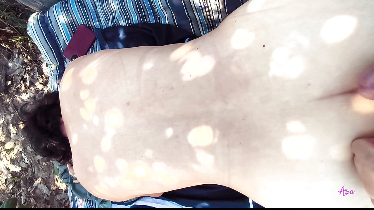 Big tits, curvy sexy wife, fucked outdoor in nature