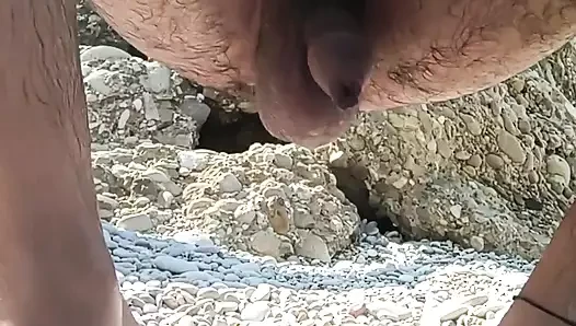 Meando en la playa hoy