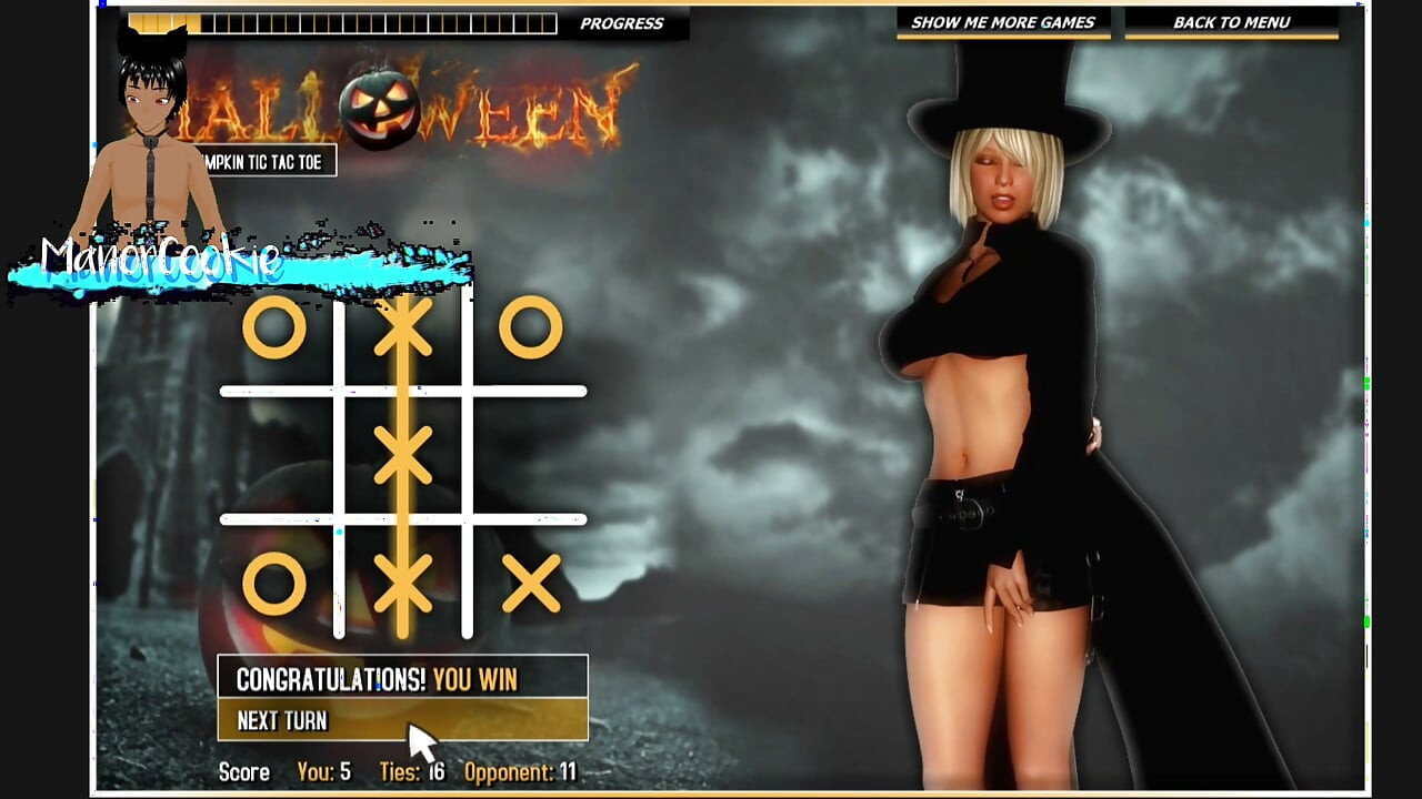 Halloween Hot Pumpkin Tic Tac Toe - This game is the worst.