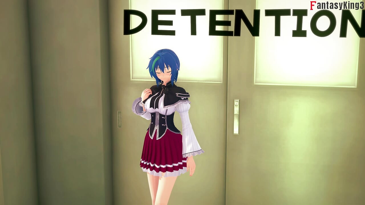 Tsubaki Shinra उत्तेजित हो जाती है, Xenovia लंड चूसते हुए देख रही है - Hs Dxd Ntr Madness 13