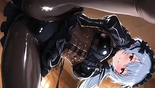 Ai anime-mädchen Rei Ayanami heiße sexy outfits zeigen zusammenstellung