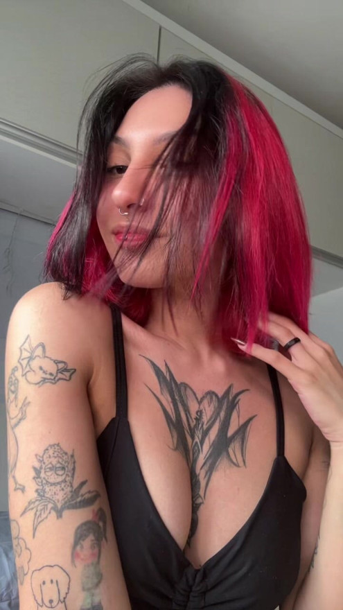 cute latina with tattoos
