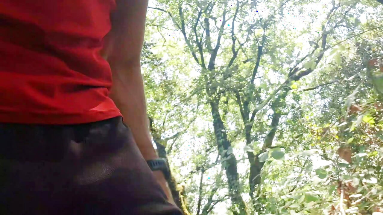 Risky Nature Walk Jerk Off - Got Super Horny and Stroked My Cock Outside