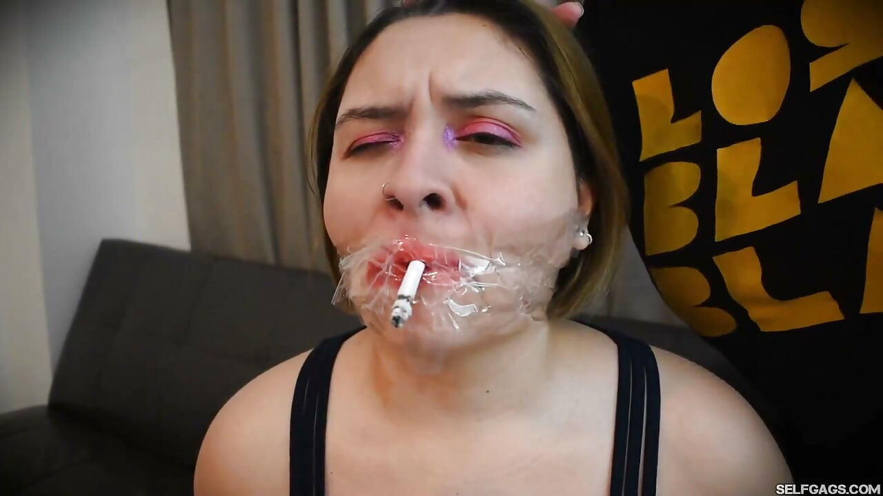 Penelope's Gagged Smoking Challenge