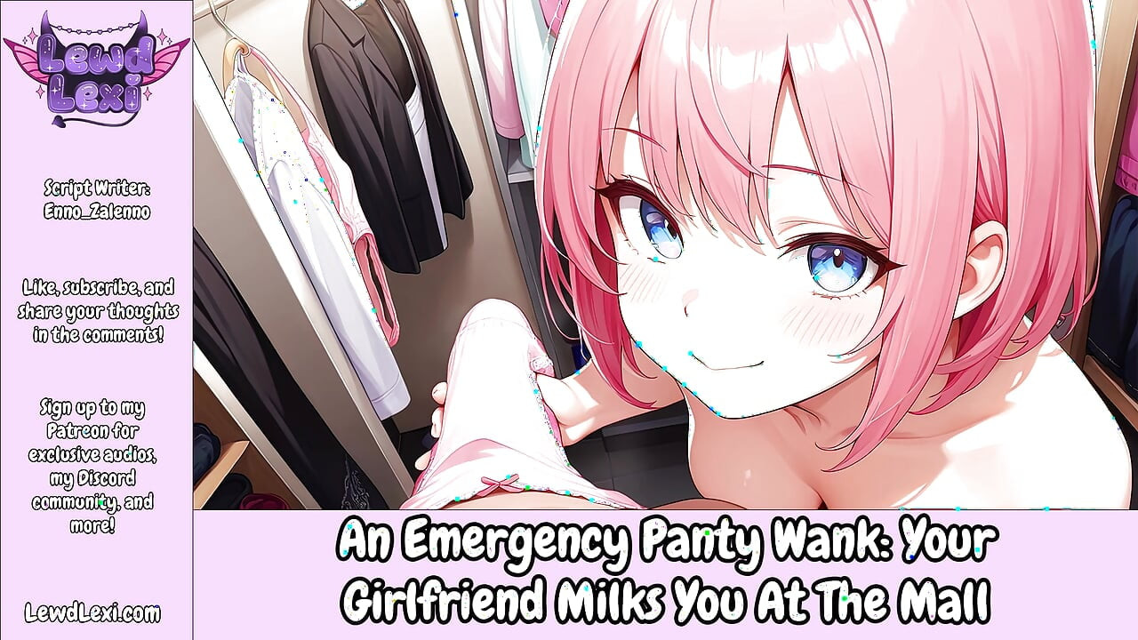 Uma calcinha de emergência: sua namorada ordenha você no shopping